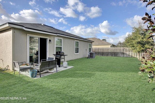 view of yard featuring cooling unit