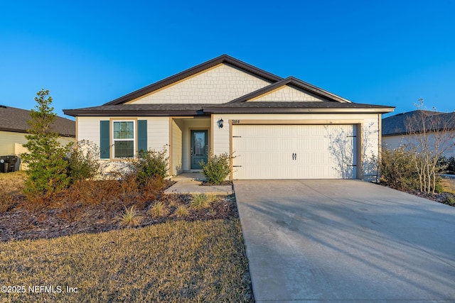 view of front of home featuring a garage