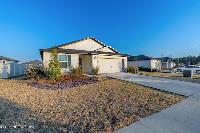 ranch-style home with a garage