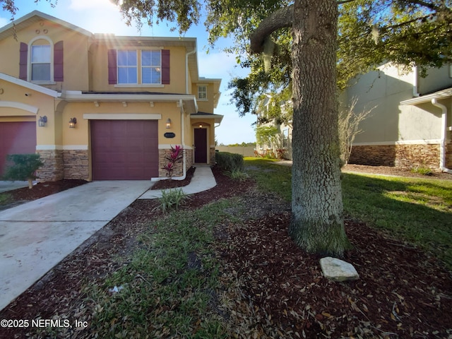 view of front of home featuring a garage