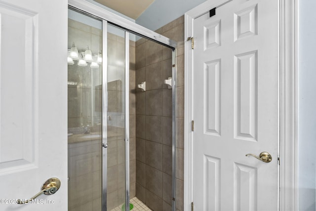 bathroom with walk in shower