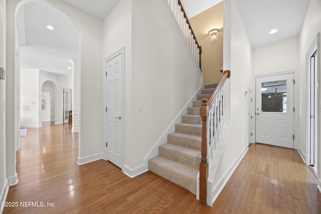 interior space featuring hardwood / wood-style flooring