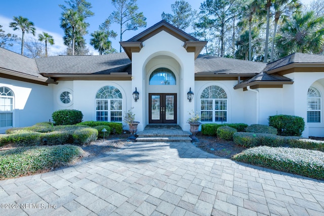 entrance to property with french doors