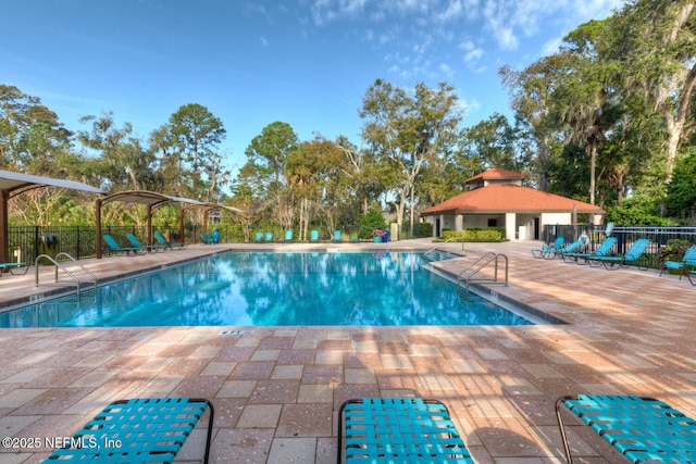 view of pool with a patio