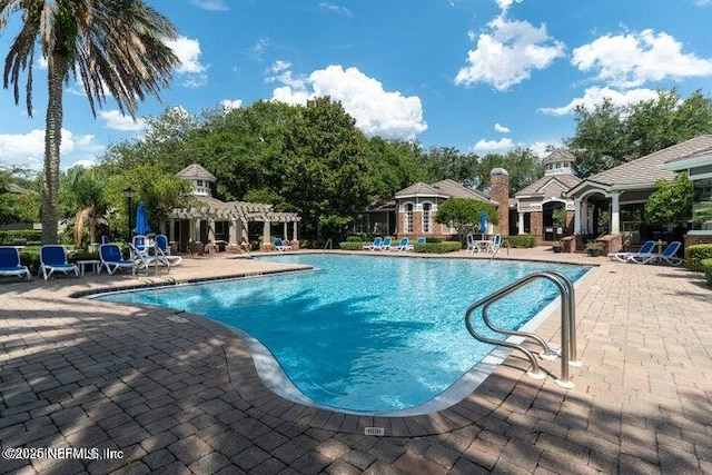 view of pool with a patio area