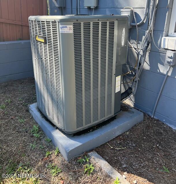 exterior details with central AC unit