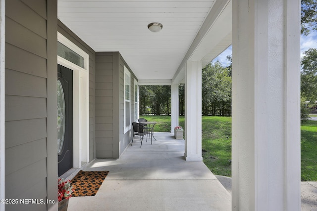 view of patio / terrace with a porch