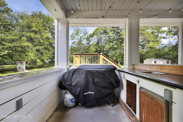 view of sunroom