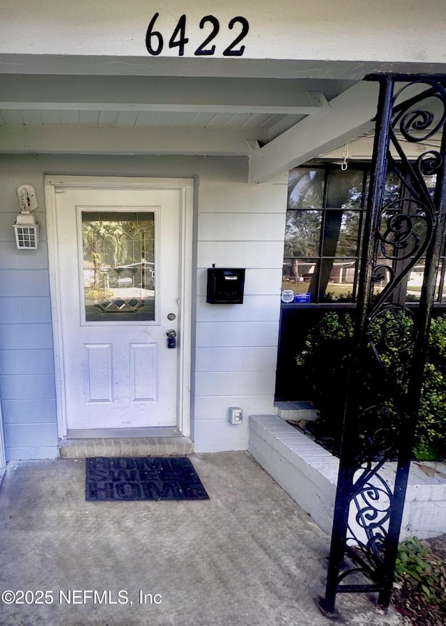 view of doorway to property