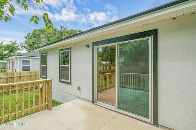 exterior space with a patio area