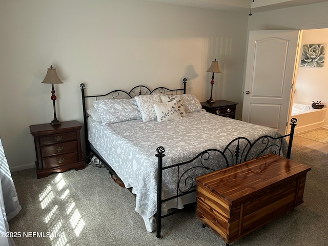 bedroom featuring carpet