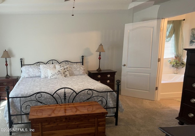 bedroom featuring carpet flooring and ceiling fan