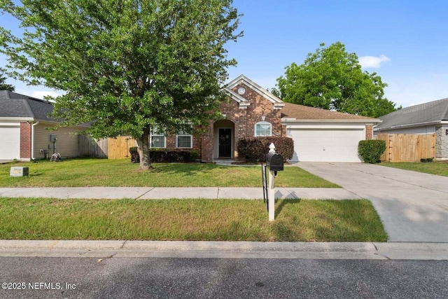 11786 Huckleberry Trl E, Macclenny, FL 32063 - view of front facade with a garage, concrete driveway, and brick siding