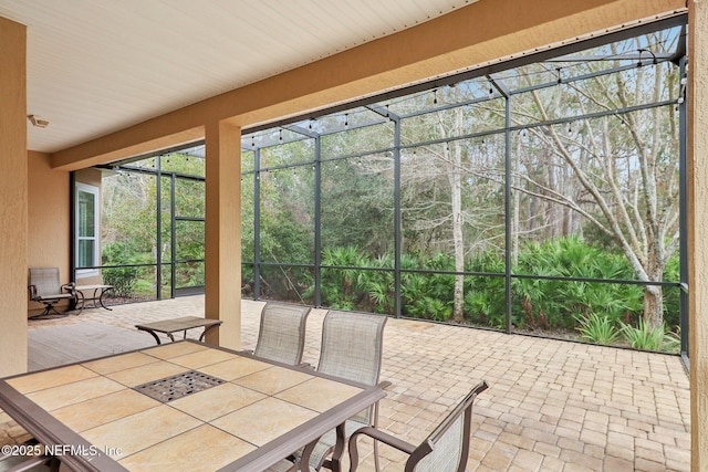 view of sunroom