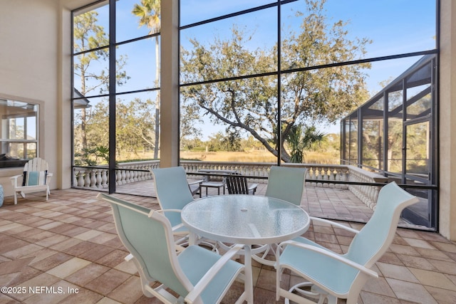 view of sunroom