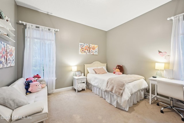 bedroom with carpet floors