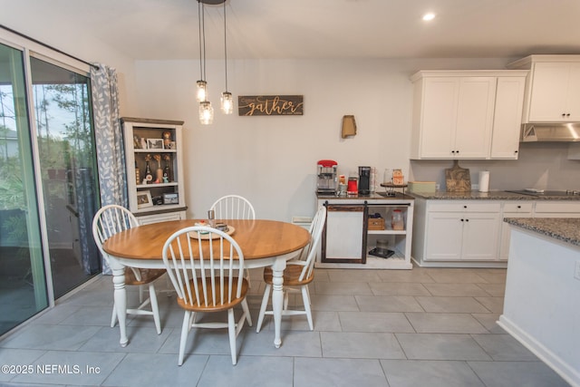 view of dining space