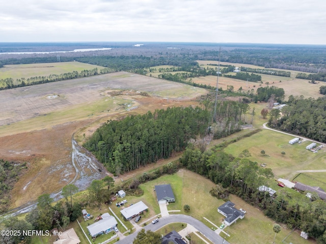 drone / aerial view featuring a rural view