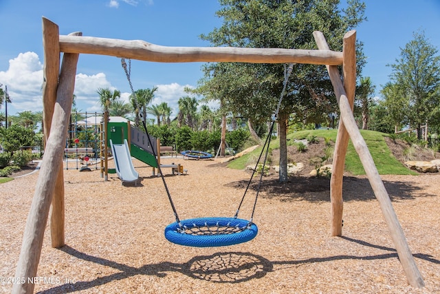 view of jungle gym