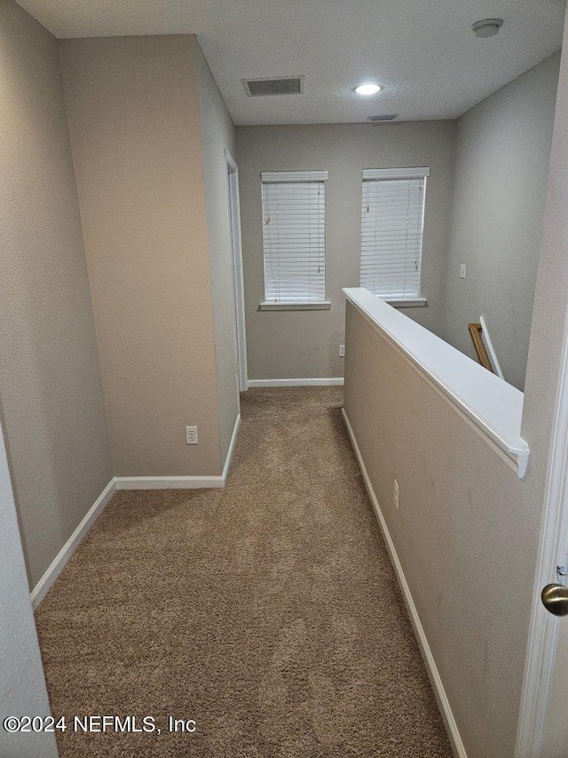 hallway featuring carpet floors