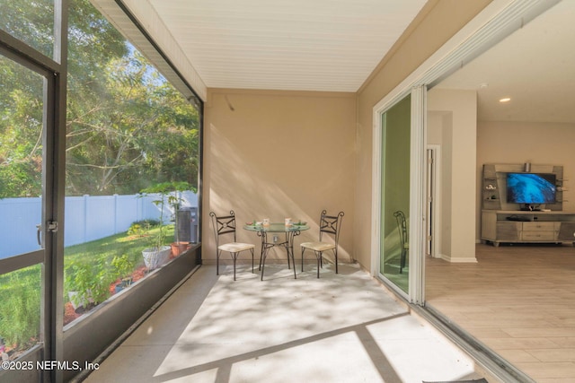 view of sunroom