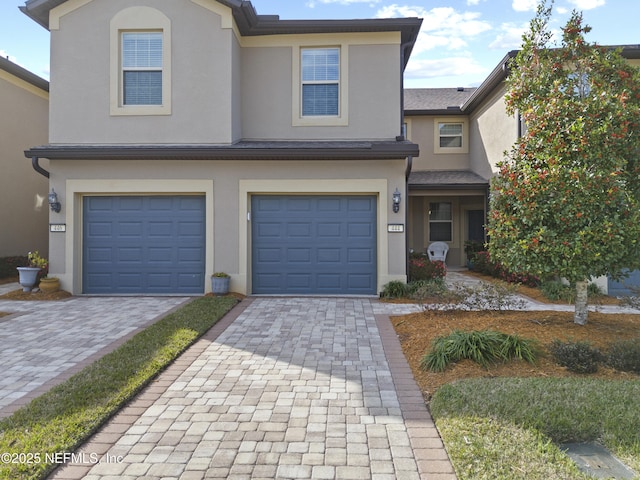 view of front facade with a garage