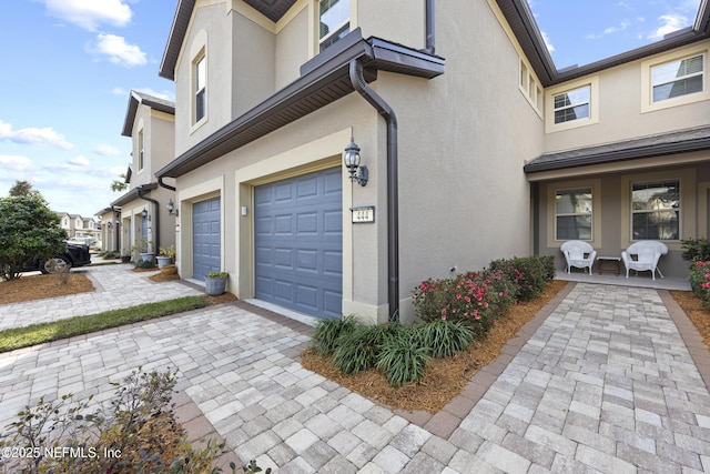 view of home's exterior featuring a garage