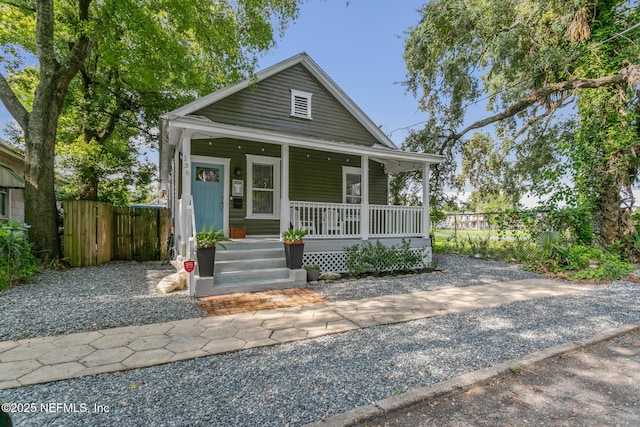 bungalow with covered porch