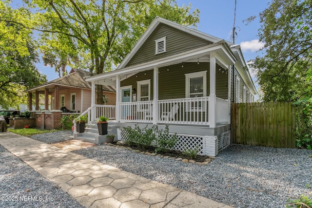 view of front of home with a porch