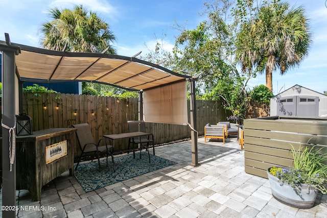 view of patio / terrace featuring an outdoor living space