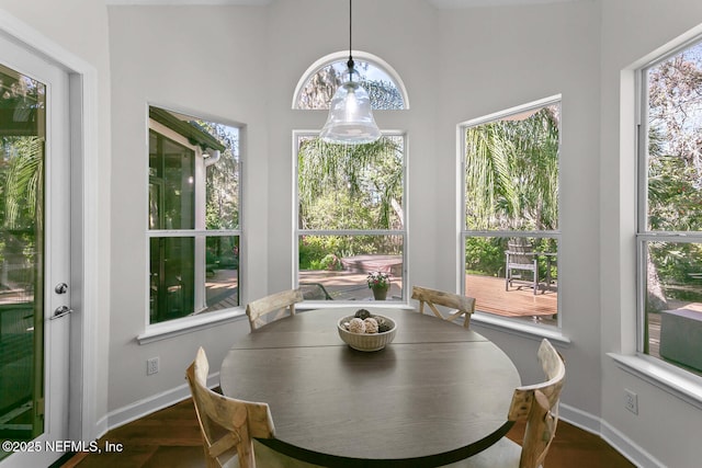 dining room featuring hardwood / wood-style flooring