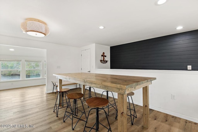 dining area featuring light hardwood / wood-style floors