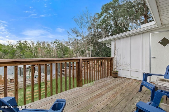 view of wooden deck