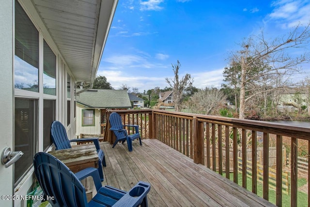 view of wooden terrace