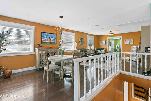 14 Ballard Ave, Saint Augustine, FL 32084 - dining space featuring wood finished floors and attic access