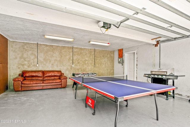 14 Ballard Ave, Saint Augustine, FL 32084 - game room featuring a garage and finished concrete flooring