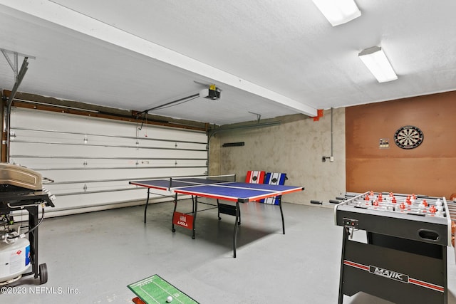14 Ballard Ave, Saint Augustine, FL 32084 - recreation room with a garage and finished concrete floors