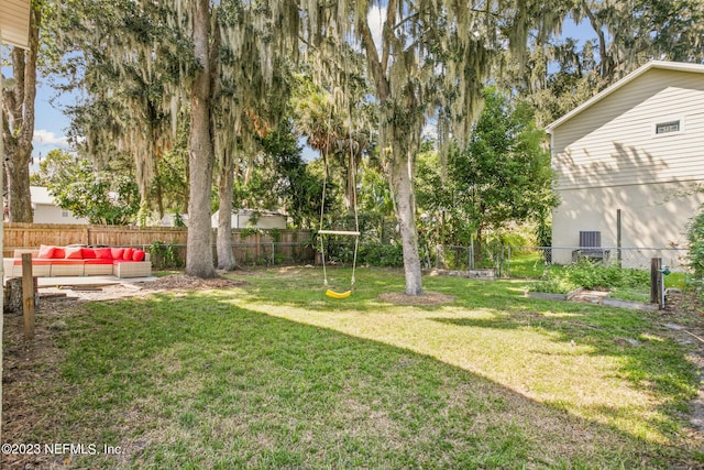 14 Ballard Ave, Saint Augustine, FL 32084 - fenced backyard with an outdoor living space