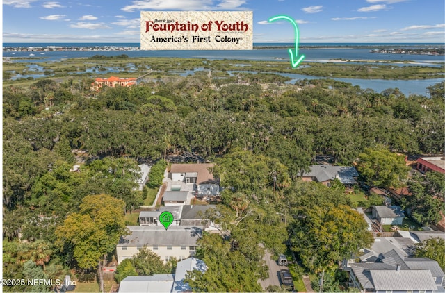 14 Ballard Ave, Saint Augustine, FL 32084 - aerial view of residential area with a large body of water