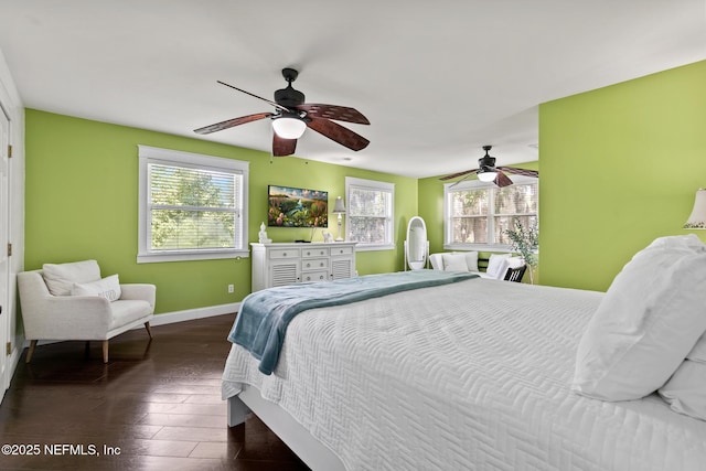 14 Ballard Ave, Saint Augustine, FL 32084 - bedroom featuring dark wood finished floors and ceiling fan