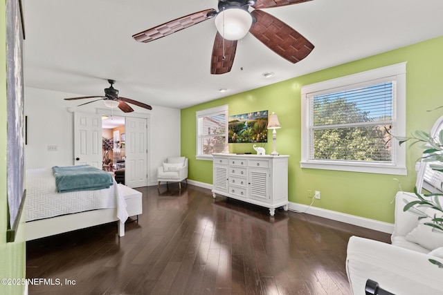 14 Ballard Ave, Saint Augustine, FL 32084 - bedroom with wood finished floors and ceiling fan