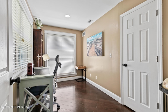 14 Ballard Ave, Saint Augustine, FL 32084 - office space featuring dark wood-style flooring and recessed lighting