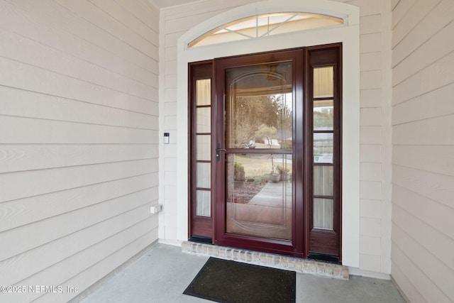 view of doorway to property