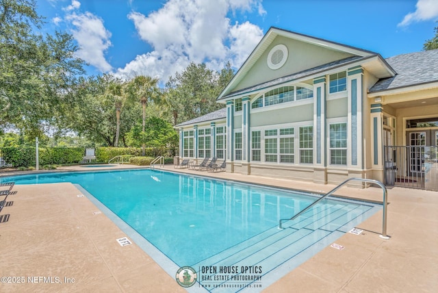 view of pool with a patio area