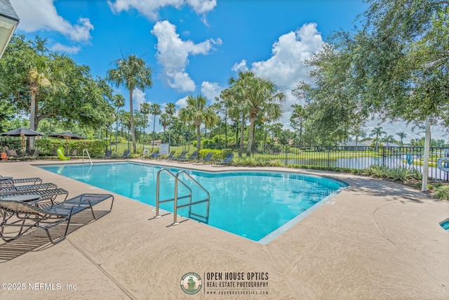 view of pool with a patio