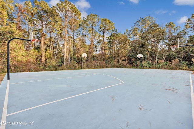 view of basketball court