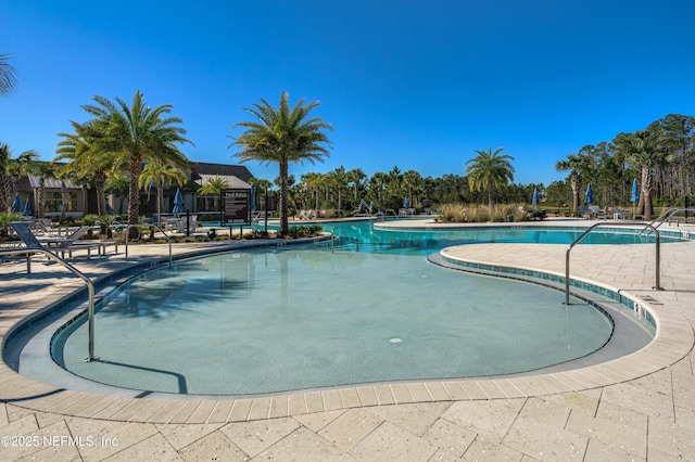 view of pool featuring a patio area