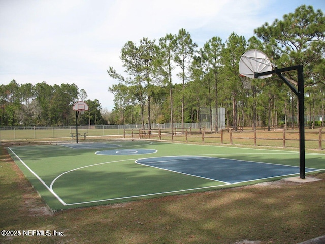 view of basketball court