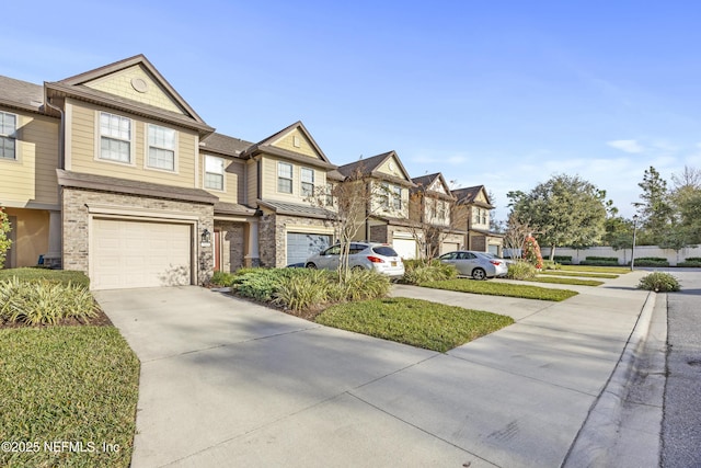 view of property featuring a garage