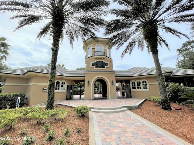 view of property with a fenced front yard